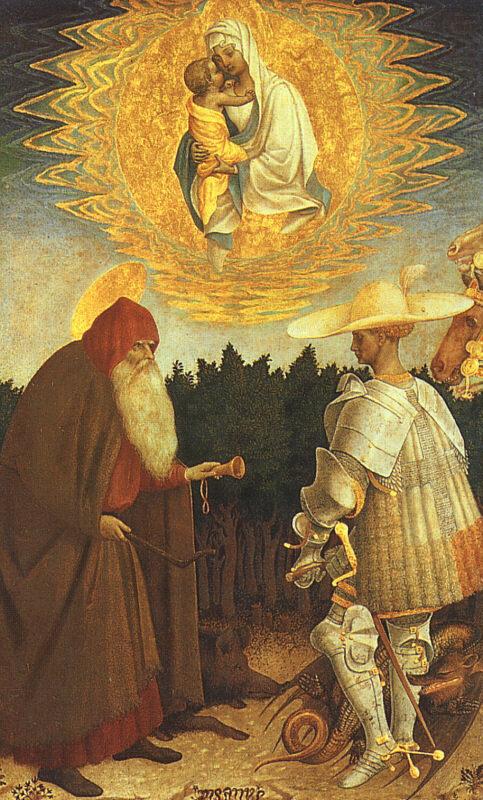 Antonio Pisanello The Virgin and the Child with Saints George and Anthony Abbot china oil painting image